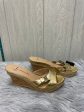 Sandals Heels Wedge By Donald Pliner In Gold, Size: 7 For Sale