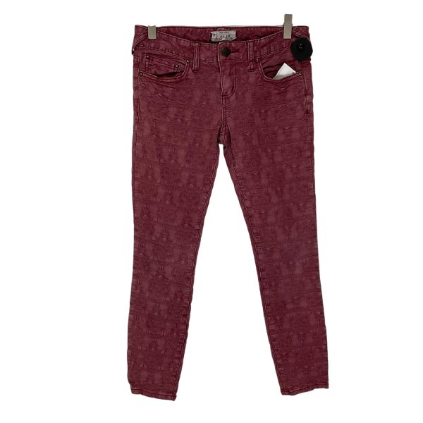 Jeans Skinny By Free People In Red Denim, Size: 2 Sale