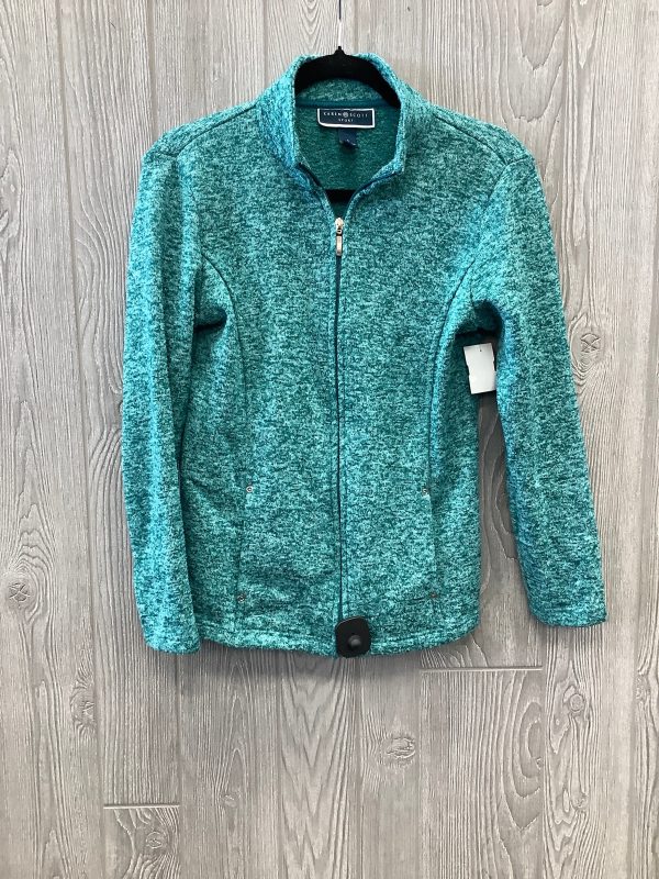 Athletic Jacket By Karen Scott In Teal, Size: S Cheap