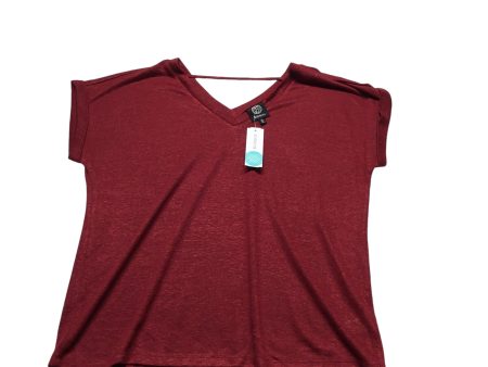 Top Short Sleeve Basic By Bobeau In Red, Size: M Supply