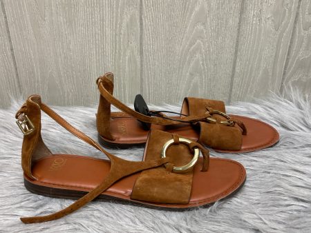 Sandals Flats By Franco Sarto In Brown, Size: 8.5 Cheap