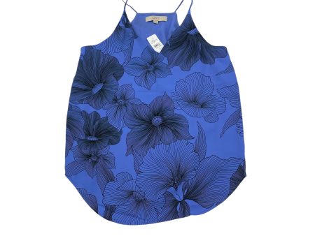 BLOUSE SLEEVELESS by LOFT In BLUE, Size: S Online now