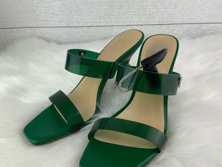 Sandals Heels Stiletto By Guess In Green, Size: 6.5 on Sale