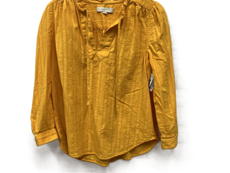 Top Long Sleeve By Loft In Yellow, Size: M Online now