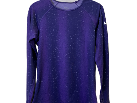 Athletic Top Long Sleeve Crewneck By Nike Apparel In Purple, Size: M For Cheap