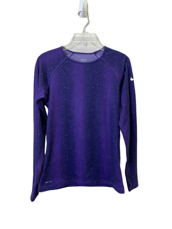 Athletic Top Long Sleeve Crewneck By Nike Apparel In Purple, Size: M For Cheap