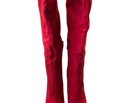 Boots Knee Heels By Madden Girl In Red, Size: 8.5 Online now