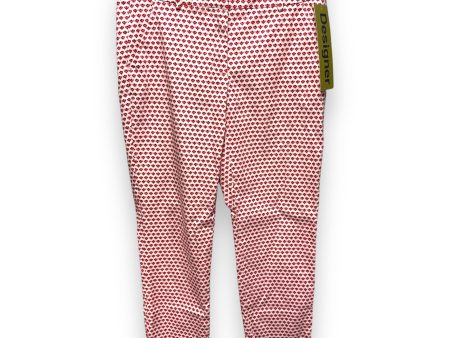 Pants Designer By Max Mara In Red & White, Size: 8 Cheap