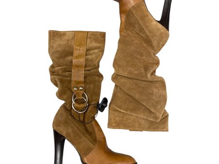 Boots Mid-calf Heels By Jessica Simpson In Brown, Size: 7.5 For Cheap