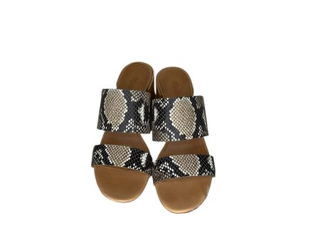 Sandals Heels Wedge By Madewell In Animal Print, Size: 8 Online