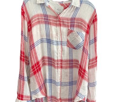 Top Long Sleeve By Rails In Plaid Pattern, Size: Medium Online Hot Sale