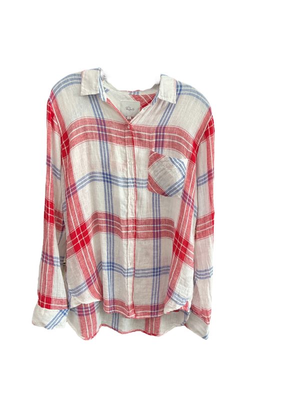 Top Long Sleeve By Rails In Plaid Pattern, Size: Medium Online Hot Sale