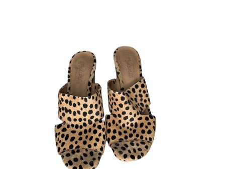 Sandals Heels Wedge By Madewell In Animal Print, Size: 8 For Sale