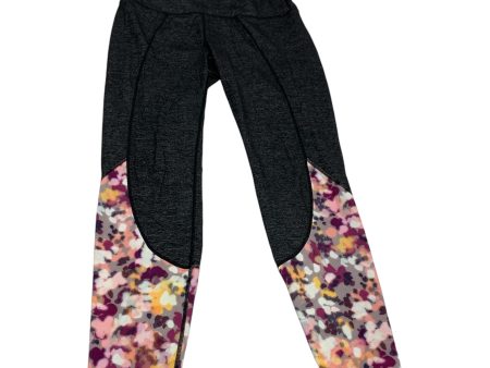 Athletic Leggings By Athleta In Grey & Purple, Size: L For Sale