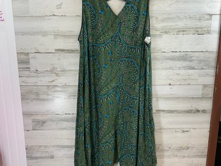 Dress Casual Midi By Ava & Viv In Green, Size: 2x Cheap