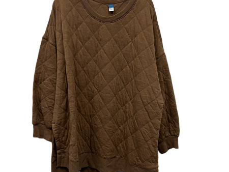 Top Long Sleeve By Old Navy In Brown, Size: 1x For Sale