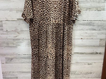 Dress Casual Maxi By SUZANNE BETRO In Leopard Print, Size: 4x Discount