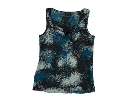 BLACK & BLUE BLOUSE SLEEVELESS by SPENSE Size:L Hot on Sale