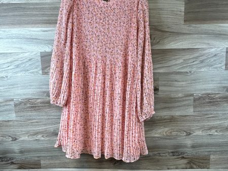 Dress Casual Midi By Clothes Mentor In Orange & Pink, Size: M For Sale