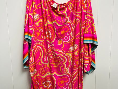 Dress Casual Short By Trina Turk In Pink & Yellow, Size: 3x Sale