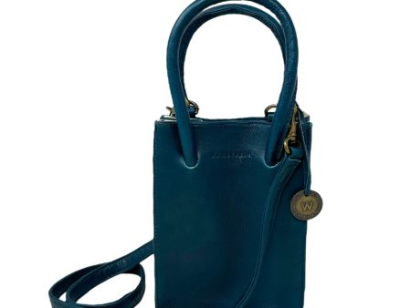 Dusseldorf Leather Crossbody By Wanderers In Azzurra, Size: Small Online Sale