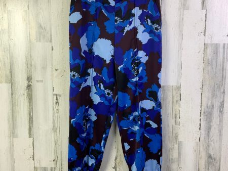 Pants Joggers By Who What Wear In Blue & Red, Size: 8 Discount