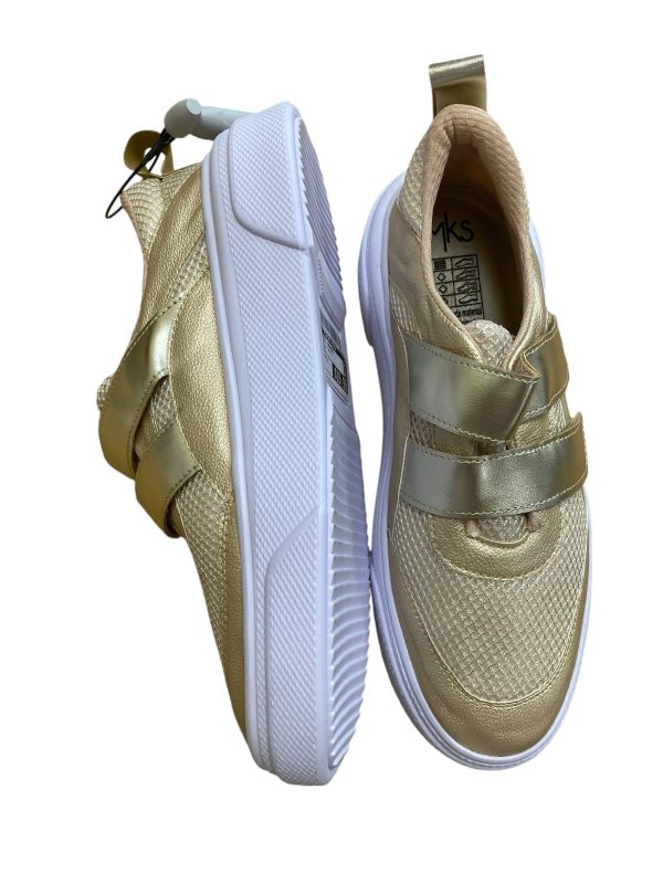 Shoes Sneakers By Clothes Mentor In Gold & White, Size: 9 Online Sale