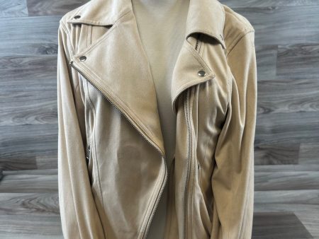 Jacket Moto By Clothes Mentor In Cream, Size: S Fashion