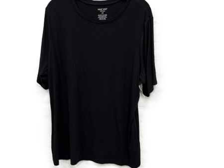 Top Short Sleeve By Nine West In Black, Size: 2x Online Sale