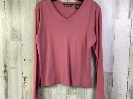 Top Long Sleeve Basic By Eddie Bauer In Pink, Size: L Online