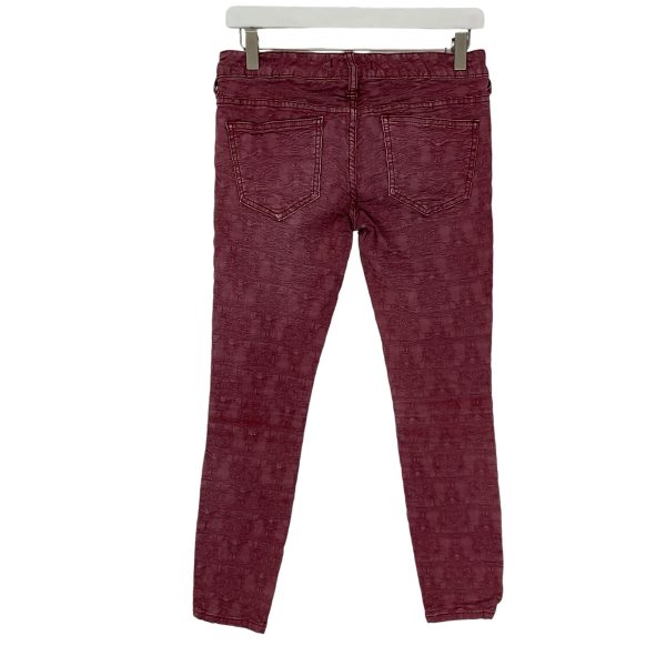 Jeans Skinny By Free People In Red Denim, Size: 2 Sale