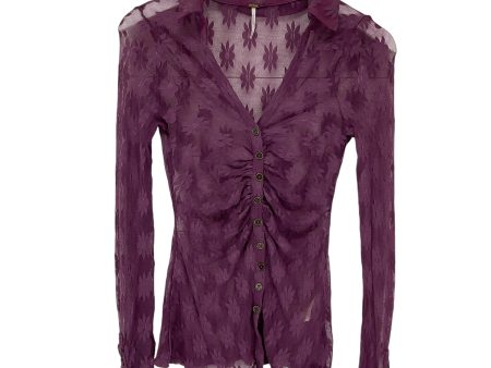 Top Long Sleeve By Free People In Purple, Size: Xs Supply