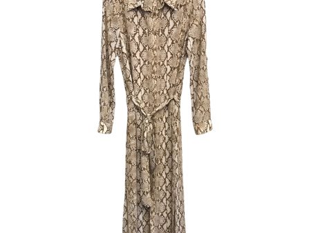 SNAKESKIN PRINT DRESS CASUAL MIDI by MICHAEL BY MICHAEL KORS Size:S Cheap