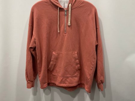 Sweatshirt Hoodie By Madewell In Coral, Size: M Cheap