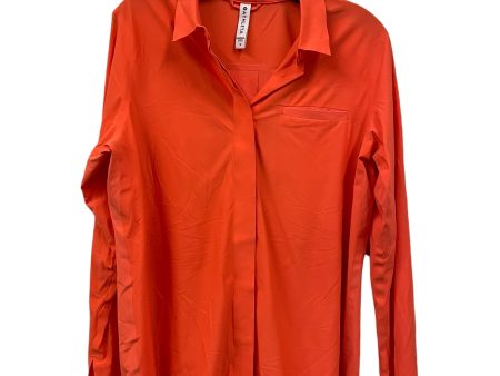 Athletic Top Long Sleeve Collar By Athleta In Orange, Size: S on Sale