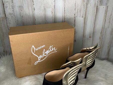 Black Boots Ankle Heels Christian Louboutin, Size 7 For Cheap