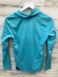 Athletic Top Long Sleeve Collar By The North Face In Aqua, Size: Xs on Sale