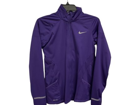 Athletic Jacket By Nike Apparel In Purple, Size: S For Sale