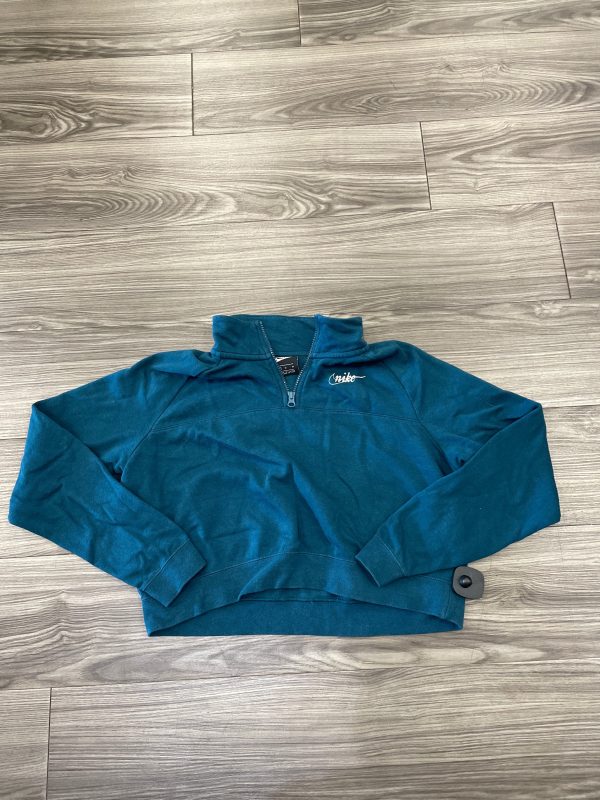 Athletic Sweatshirt Collar By Nike In Teal, Size: M Hot on Sale