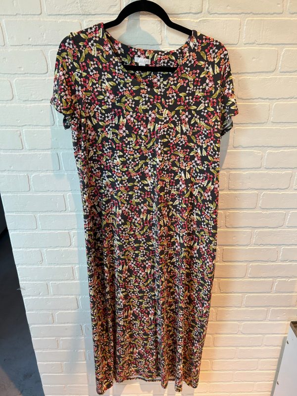 Dress Casual Maxi By J. Jill In Grey & Pink, Size: M Fashion