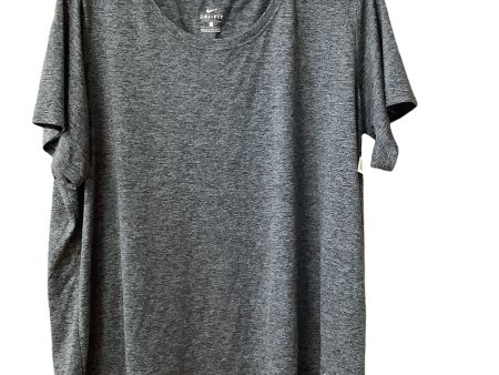 Athletic Top Short Sleeve By Nike Apparel In Grey, Size: 2x Online now