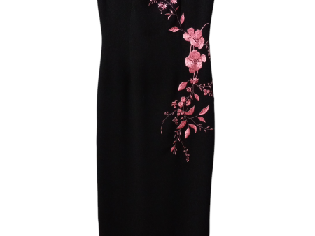 Dress Party Long By Maggy London In Black & Pink, Size: 8 For Discount