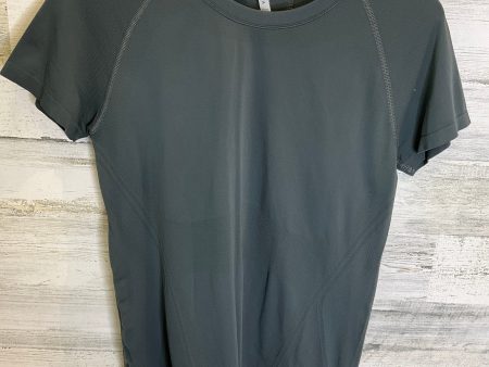 Athletic Top Short Sleeve By Athleta In Grey, Size: M For Discount