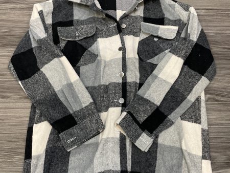 Jacket Shirt By Clothes Mentor In Black & Grey, Size: M Online Sale