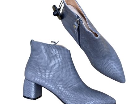 Boots Ankle Heels By Agl In Grey, Size: 9.5 Online now