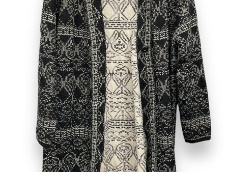 Sweater Cardigan By Style And Company In Black & White, Size: Xl Fashion