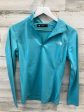 Athletic Top Long Sleeve Collar By The North Face In Aqua, Size: Xs on Sale