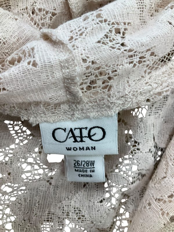 Jacket Shirt By Cato In Tan, Size: 4x Sale