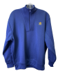 Athletic Top Long Sleeve Collar By Adidas In Blue, Size: Xs Cheap