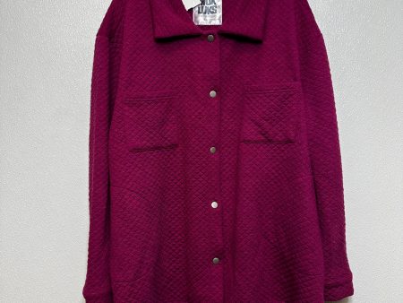 Jacket Shirt By Muk Luks In Raspberry, Size: 1x Hot on Sale